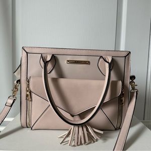 Beige and light pink bag